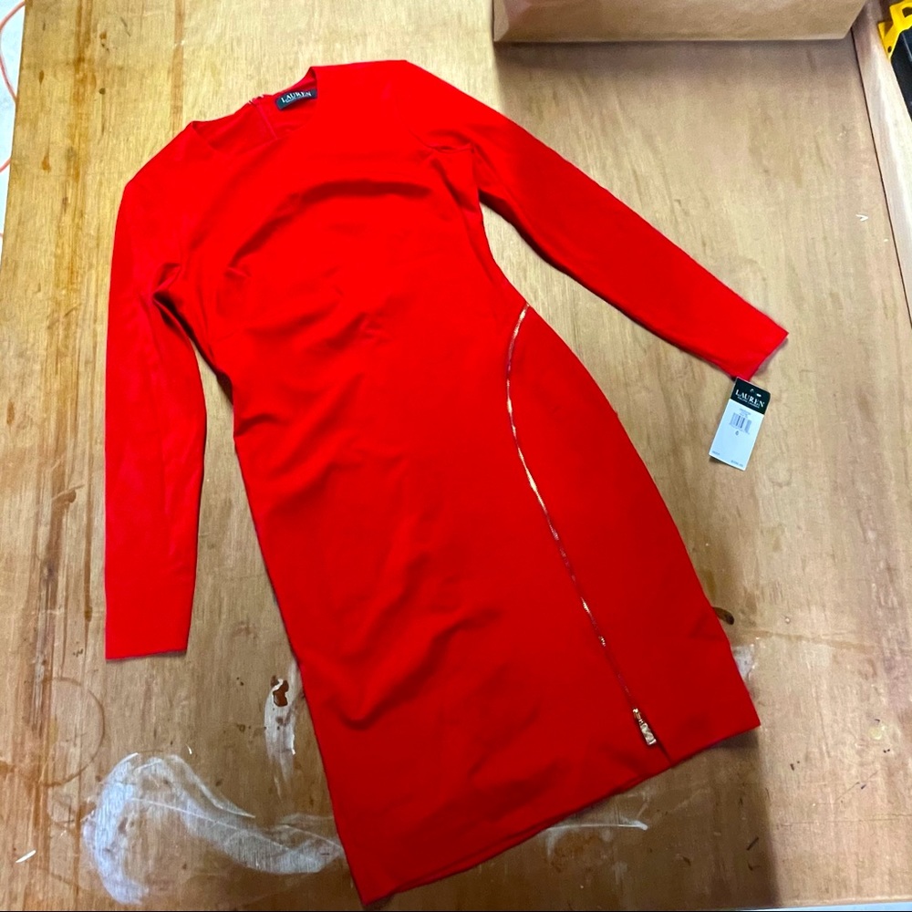 Lauren by Ralph Lauren Red Sheath Dress